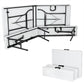 Table pliante et bancs blancs en plastique durable - 183 cm