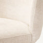 Chaise de salle à manger en tissu blanc écru