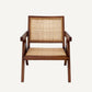 Fauteuil marron en rotin