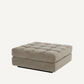 Pouf modulable en velours greige