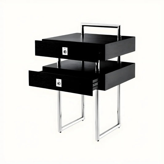 Table de chevet en chêne noir
