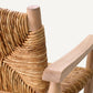 Fauteuil marron en jonc de mer