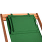Transat pliable en bois d'acacia vert pour jardin
