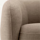 Fauteuil pivotant en tissu sable