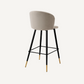 Chaise de bar en velours beige