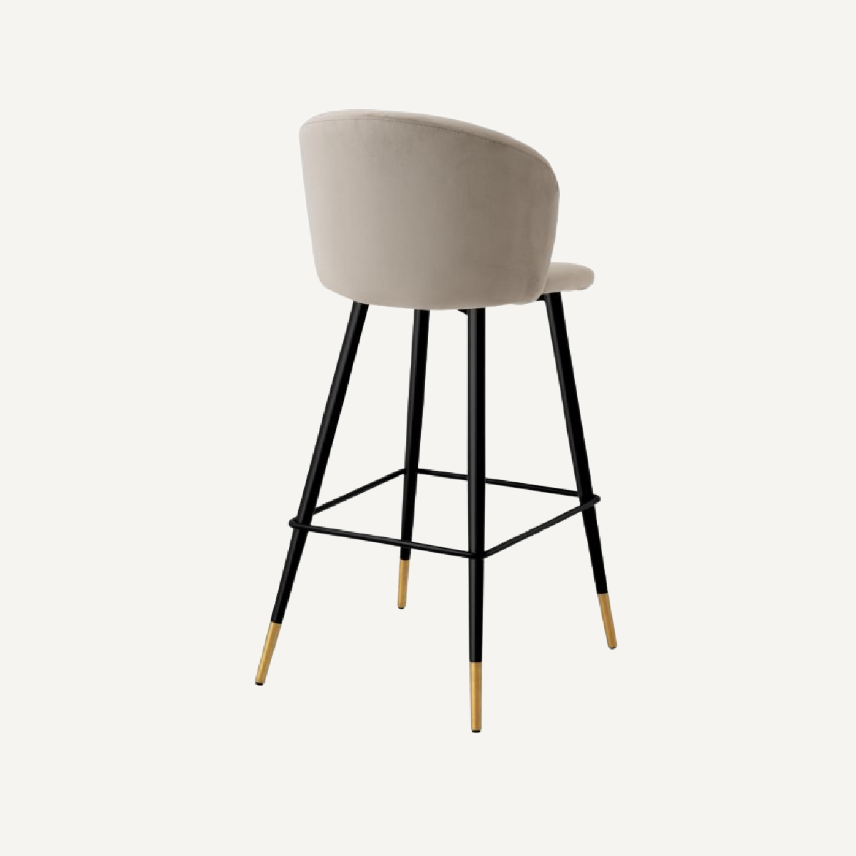 Chaise de bar en velours beige