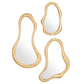 Miroir en métal doré (lot de 3)