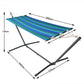 Hamac rayé bleu 200x80cm avec support en métal