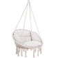 Fauteuil suspendu crème avec coussins - 80x60x140 cm