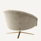 Fauteuil pivotant en velours greige