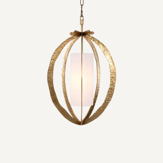 Lustre en laiton martelé