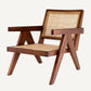 Fauteuil marron en rotin
