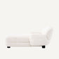 Fauteuil long en tissu blanc cassé