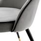Chaise de salle à manger en velours gris clair (lot de 2)