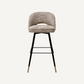 Chaise de bar en tissu beige (lot de 2)