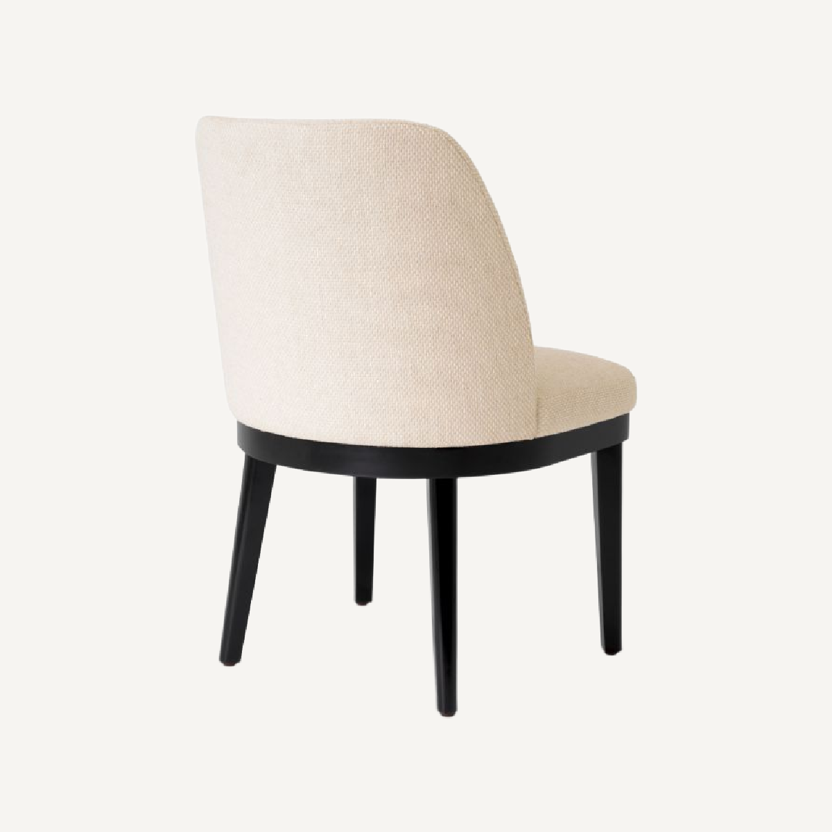Chaise de salle à manger en tissu blanc écru