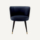 Chaise de salle à manger en velours bleu nuit