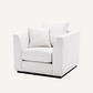 Fauteuil en tissu blanc