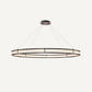 Lustre en bronze et en verre mat XL