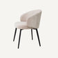Chaise de salle à manger avec accoudoirs en tissu beige (lot de 2)