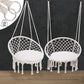 Fauteuil suspendu crème avec coussins - 80x60x140 cm