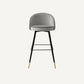 Chaise de bar en velours gris clair (lot de 2)