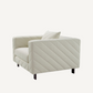 Fauteuil en tissu crème