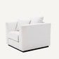 Fauteuil en tissu blanc