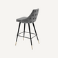 Chaise de bar en tissu gris