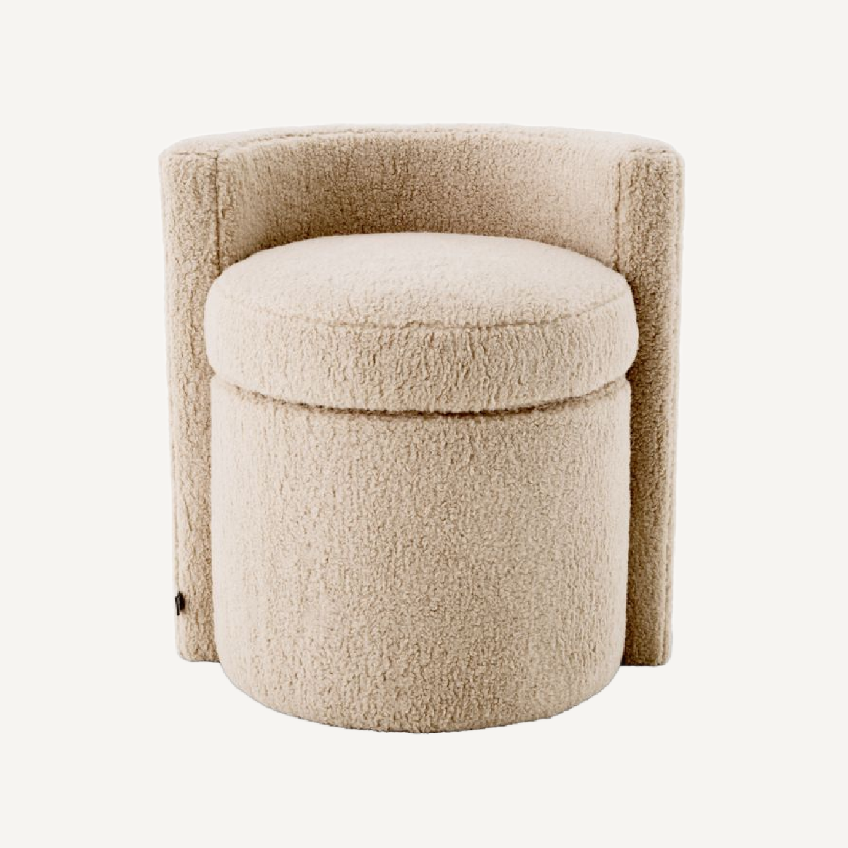 Tabouret molletonné crème