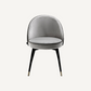 Chaise de salle à manger en velours gris clair (lot de 2)