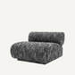 Fauteuil bouclé blanc et noir