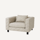 Fauteuil en tissu gris clair